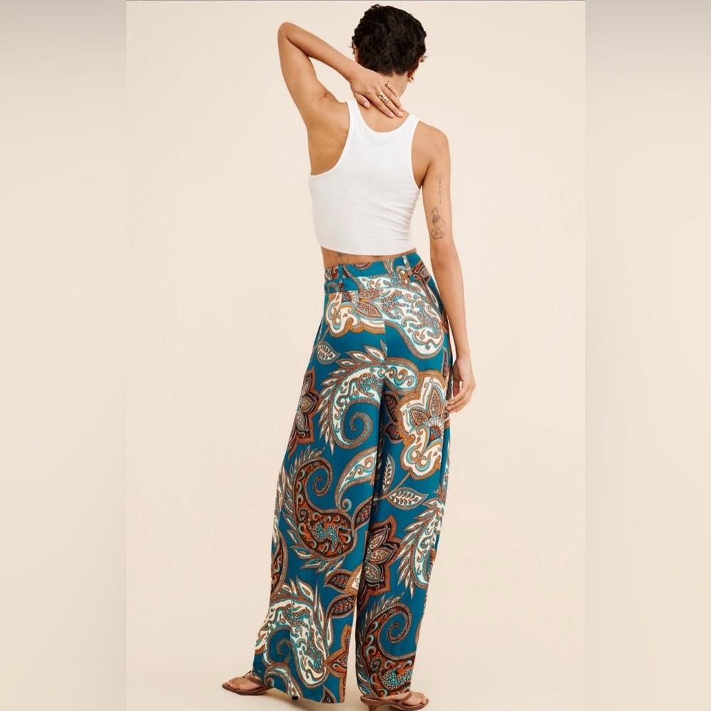 Farm Rio Leopard Paisley Pants, Various Sizes NWOT - Picture 2 of 5
